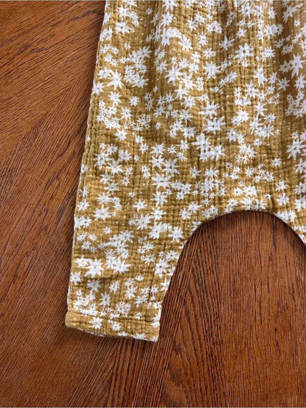 Rylee & Cru | Kids Floral Muslin Halter Romper in Mustard